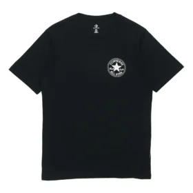 Chuck Taylor All Star Logo-Print Rundhals-Sport-T-Shirt mit kurzen Ärmeln „Schwarz“ Chuck Taylor All Star Logo-Print Rundhals-Sport-T-Shirt mit kurzen Ärmeln „Schwarz“