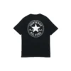 Chuck Taylor All Star Logo-Print Rundhals-Sport-T-Shirt mit kurzen Ärmeln „Schwarz“