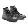 Chuck Taylor All Star Luxe Leather „Schwarz Grau Silber“