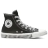 Chuck Taylor All Star Mission-V Leder-High-Top Schwarz-Weiß Wellenmuster-Sohle „Black White“