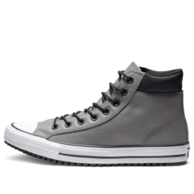 Chuck Taylor All Star PC Leder-High-Top-Stiefel Grau „Gray White“