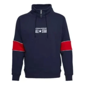 Chuck Taylor All Star Sweatshirt mit Trichterkragen und Viertelreißverschluss – asiatische Größen „Marineblau“ Chuck Taylor All Star Sweatshirt mit Trichterkragen und Viertelreißverschluss – asiatische Größen „Marineblau“