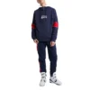 Chuck Taylor All Star Sweatshirt mit Trichterkragen und Viertelreißverschluss – asiatische Größen „Marineblau“