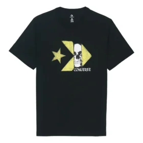 Chuck Taylor Skull Logo Kurzarm-T-Shirt asiatische Größen „Schwarz“ Chuck Taylor Skull Logo Kurzarm-T-Shirt asiatische Größen „Schwarz“