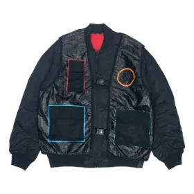 CNY Gesteppte Jacke für Oberbekleidung Asiatische Größen „Schwarz“