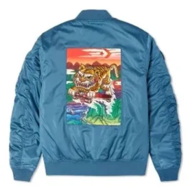 CNY Tiger Jacke asiatische Größen „Blau Multicolor“