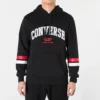Collegiate Text Pullover Hoodie asiatische Größen „Black“