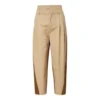 Color-Block-Hose mit hoher Taille, asiatische Größen „Khaki“