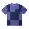 Color-Blocked-Jersey-T-Shirt mit Tasche, asiatische Größen „Purple“