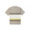 Colorblock-Logo-Poloshirt, asiatische Größen, „Beige-Weiß“