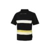 Colorblock-Logo-Poloshirt, asiatische Größen „Schwarz-Weiß“
