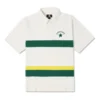Colorblock-Logo-Poloshirt, asiatische Größen, „Weiß-Grün“