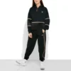 Colourblock Shine Pants Asia-Größen „Schwarz“