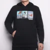 Comic Graphic Hoodie asiatische Größen „Schwarz“