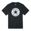 Converse Chuck Pattern Herren-Freizeit-Sport-T-Shirt mit Rundhalsausschnitt, atmungsaktiv, kurzärmelig, schwarz