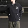 Converse Herren Fleece-Sweatshirt mit Logo in Kontrastfarben – Schwarz