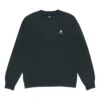 Converse Herren-Freizeit-Sport-Logo-Pullover mit Rundhalsausschnitt, Dunkel-Schwarz