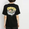 Converse Herren-Freizeit-Sport-T-Shirt mit Muster, kurzärmelig, schwarz