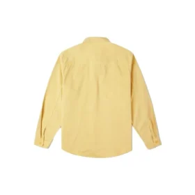 Converse Herren-Freizeitjacke aus gewebtem Stoff mit Knöpfen, Retro-Langarmjacke, Gold Converse Herren-Freizeitjacke aus gewebtem Stoff mit Knöpfen, Retro-Langarmjacke, Gold