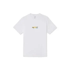 Converse Herren-Freizeitsport-T-Shirt, atmungsaktiv, Camouflage-Print, kurzärmelig, weiß