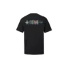 Converse Herren-Kurzarm-Shirt mit kontrastierenden Farben und Karomuster, schwarz