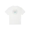 Converse Herren-Sport-Strick-T-Shirt mit Aufdruck, locker geschnitten, kurzärmelig, weiß