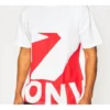 Converse Herren-Sport-T-Shirt mit kontrastierendem Aufdruck, kurzärmelig, rot