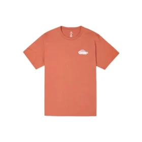 Converse Herren-Sport-T-Shirt mit Regenbogen-Logo-Print, gestrickt, kurzärmelig, rot Converse Herren-Sport-T-Shirt mit Regenbogen-Logo-Print, gestrickt, kurzärmelig, rot