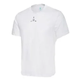 Converse Herren-Sport-T-Shirt mit Rundhalsausschnitt und kurzen Ärmeln, weiß