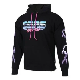 Converse Herren-Sportjacke mit Flash-Logo-Print, mit Fleece gefüttert, schwarz