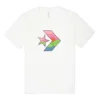 Converse Herren-T-Shirt in Kontrastfarben, lässiger Sport-Print, kurzärmelig, weiß
