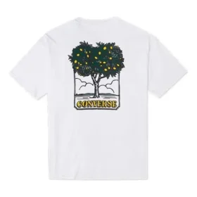 Converse Herren-T-Shirt mit Cartoon-Print, locker sitzend, Rundhalsausschnitt, kurzärmelig, weiß Converse Herren-T-Shirt mit Cartoon-Print, locker sitzend, Rundhalsausschnitt, kurzärmelig, weiß