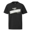 Converse Herren-T-Shirt mit lockerem Alphabet-Aufdruck, kurzärmelig, schwarz