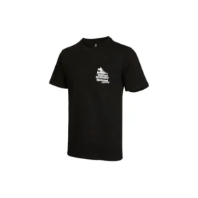 Converse Herren-T-Shirt mit Rückenaufdruck, lässig, Rundhalsausschnitt, kurze Ärmel, schwarz Converse Herren-T-Shirt mit Rückenaufdruck, lässig, Rundhalsausschnitt, kurze Ärmel, schwarz