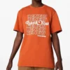 Converse Renew Herren-T-Shirt mit Alphabet-Print, kurzärmelig, orange