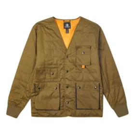 Converse Retro Herren-Freizeitjacke mit mehreren Taschen, warm, grün Converse Retro Herren-Freizeitjacke mit mehreren Taschen, warm, grün