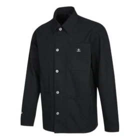 Converse SS22 Cargo Casual Langarm-Herbsthemd für Herren, Schwarz Converse SS22 Cargo Casual Langarm-Herbsthemd für Herren, Schwarz