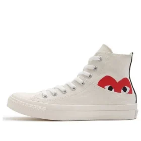 Converse x COMME des GACRONS PLAY Chuck 70 Hi Half Logo „White“