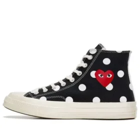 Converse x COMME des GARCONS PLAY Chuck 70 Hi „Black Polka Dot“