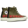 Converse x COMME des GARCONS PLAY Chuck 70 Hi Multi Heart „Khaki“