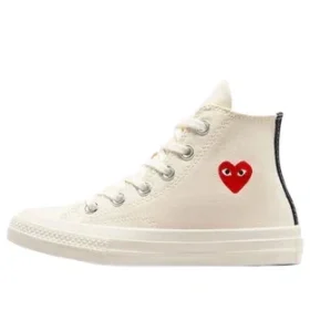 Converse x Comme des Garçons PLAY Single Heart Chuck 70 Hi „Milk“
