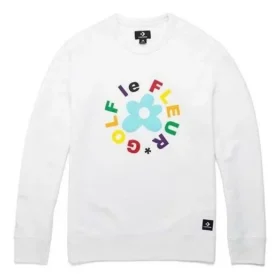 Converse x Golf Le Fleur Crew-Sweatshirt, asiatische Größen, „Weiß“ Converse x Golf Le Fleur Crew-Sweatshirt, asiatische Größen, „Weiß“