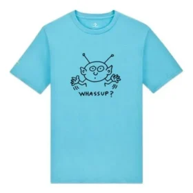 Converse x Keith Haring Alien T-Shirt asiatische Größen „Haring Blue“ Converse x Keith Haring Alien T-Shirt asiatische Größen „Haring Blue“