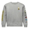 Converse x Peanuts Fleece Crew (asiatische Größen) „Vintage Grey Heather“