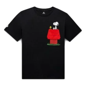 Converse x Peanuts T-Shirt mit Tasche, asiatische Größen, „Black“ Converse x Peanuts T-Shirt mit Tasche, asiatische Größen, „Black“