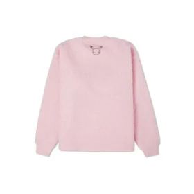 Converse x POKEMON Crossover-Pullover mit Rundhalsausschnitt aus Wildleder und Cartoon-Stickerei, rosa Converse x POKEMON Crossover-Pullover mit Rundhalsausschnitt aus Wildleder und Cartoon-Stickerei, rosa