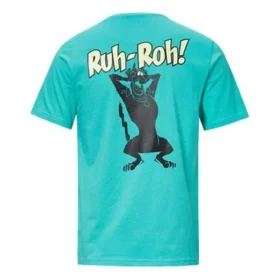 Converse x Scooby Doo Crossover Cartoon Kurzarm-T-Shirt für Herren, Blau Converse x Scooby Doo Crossover Cartoon Kurzarm-T-Shirt für Herren, Blau