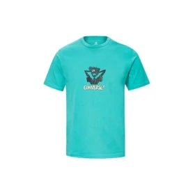 Converse x Scooby Doo Crossover Cartoon Kurzarm-T-Shirt für Herren, Blau Converse x Scooby Doo Crossover Cartoon Kurzarm-T-Shirt für Herren, Blau