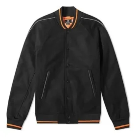 Converse x Vince Staples Insulated Varsity Jacke (asiatische Größen) „Black Orange“