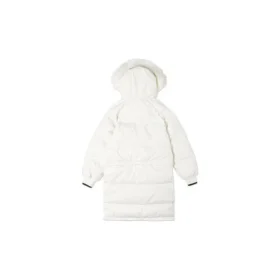 Convertible Long Down Jacke – asiatische Größen „Weiß“
